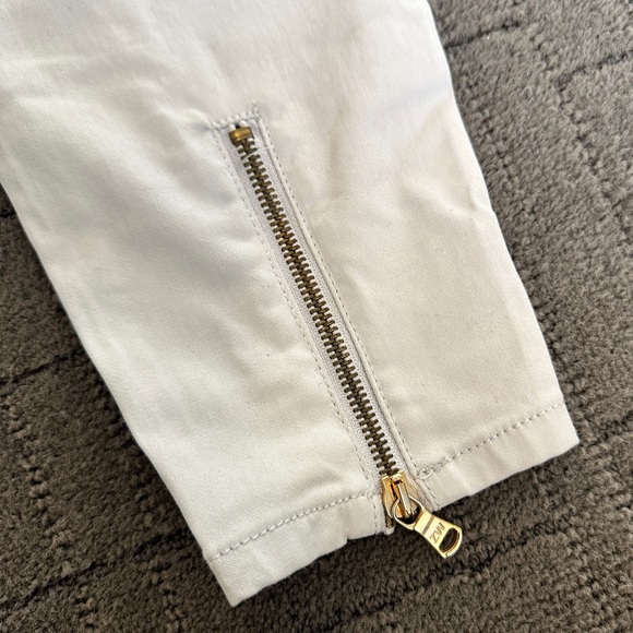 Zara Woman Pale Pink Ankle Gold Zip Jeans Skinny Sz 8 - Picture 6 of 16